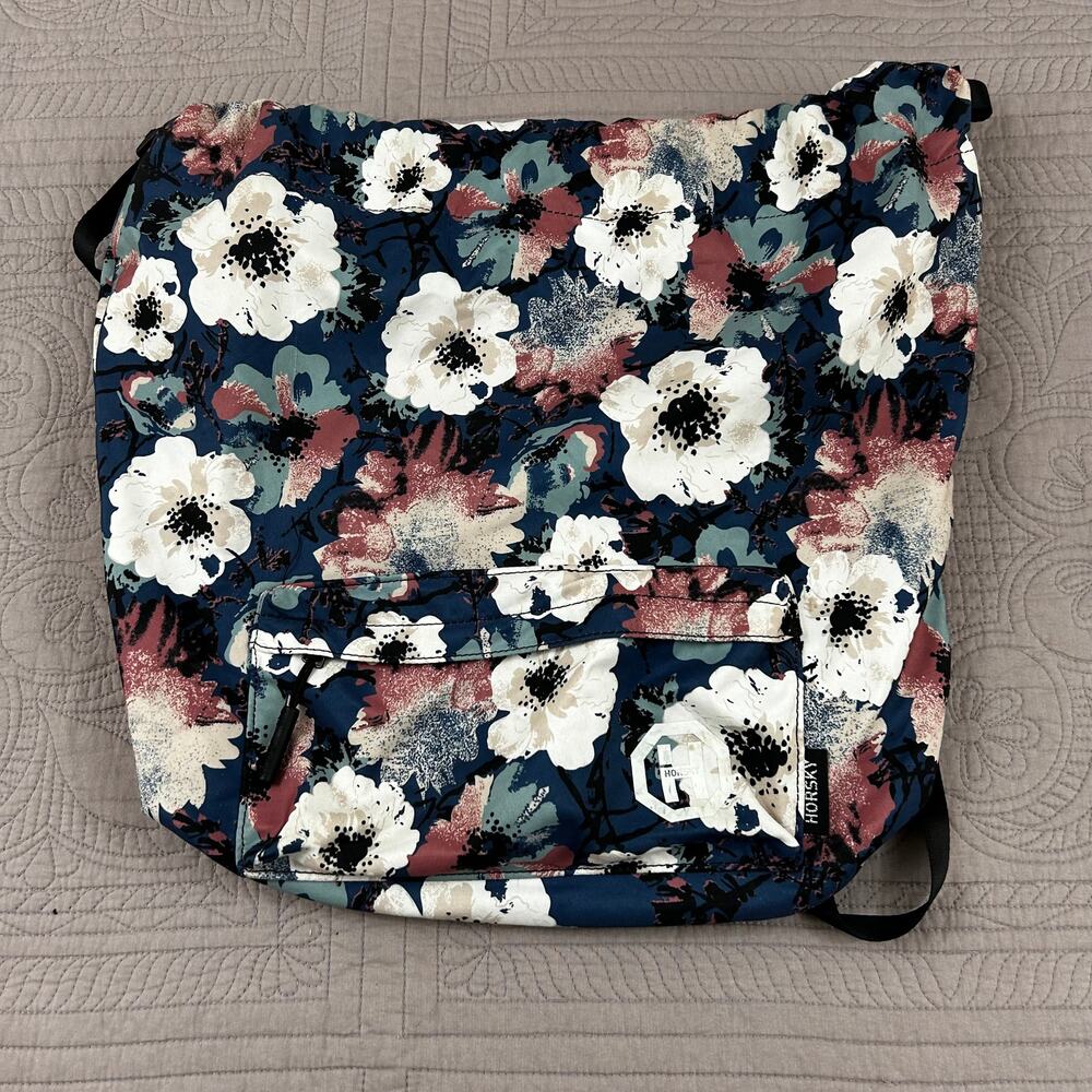 Horsky Yoga Swimming Workout Backpack Drawstring Floral 16" x 12" x 4"